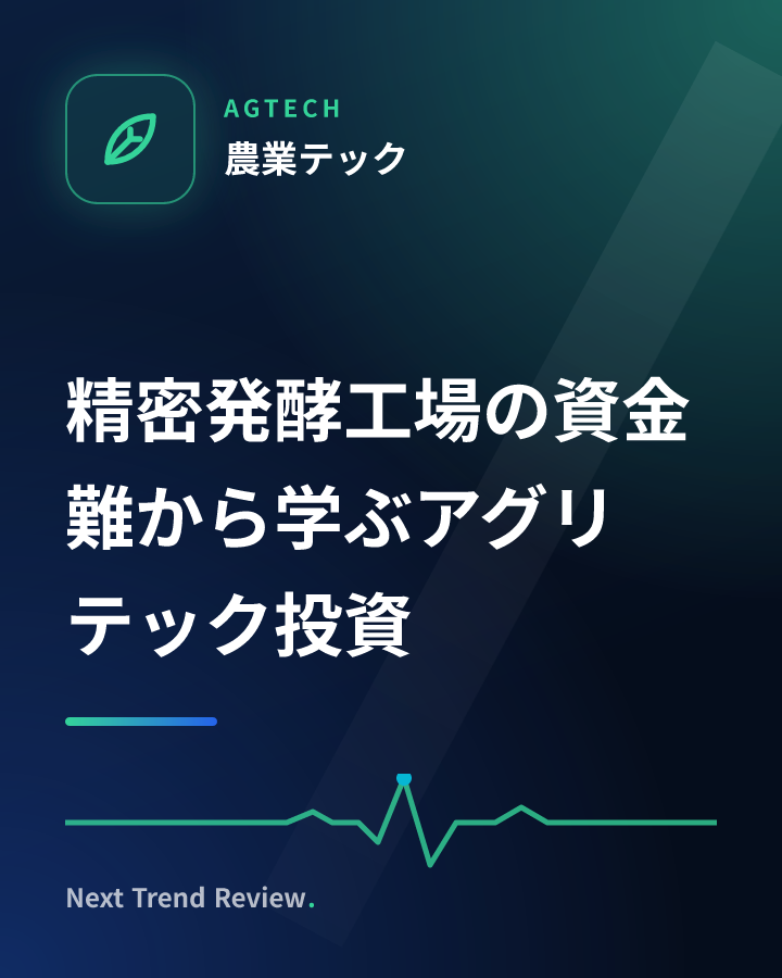 精密発酵工場の資金難から学ぶアグリテック投資